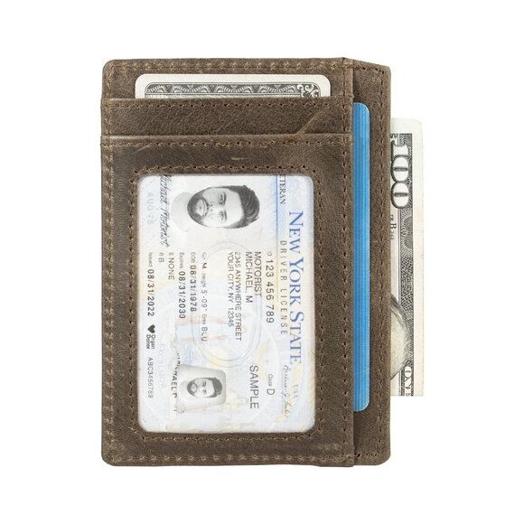 Leather Credit Card Holder for Men - Picture 5 of 15